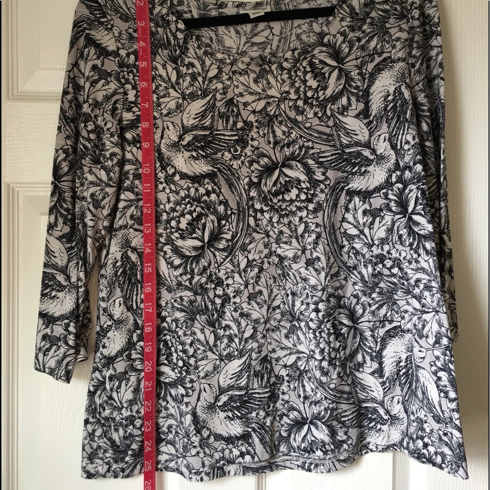 Black and White textured blouse